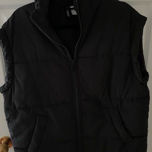 H&M gently worn oversized black vest